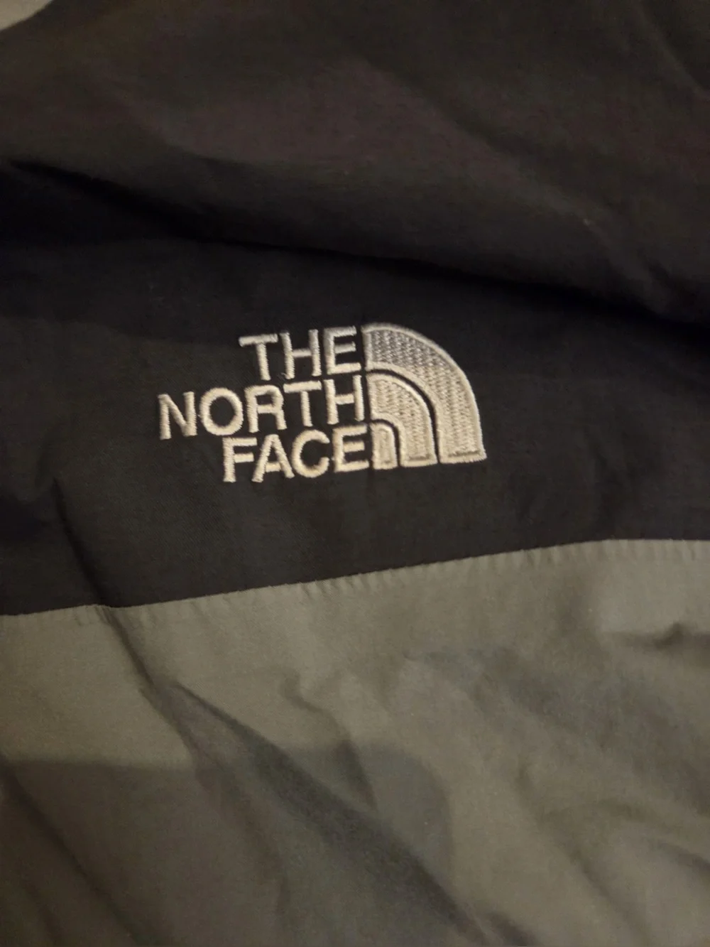 The North Face Gray and Black Men's Rain Jacket